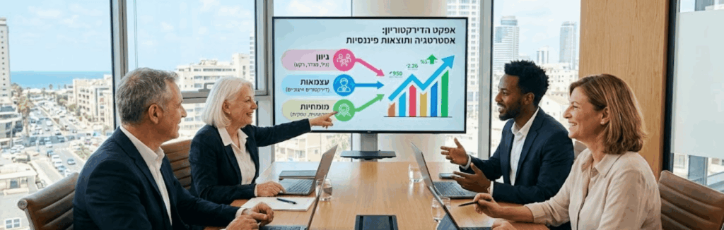 אפקט הדירקטוריון בישראל: כיצד הרכב הדירקטוריון (גיוון, עצמאות, מומחיות) משפיע על קבלת החלטות אסטרטגיות ועל תוצאות פיננסיות?