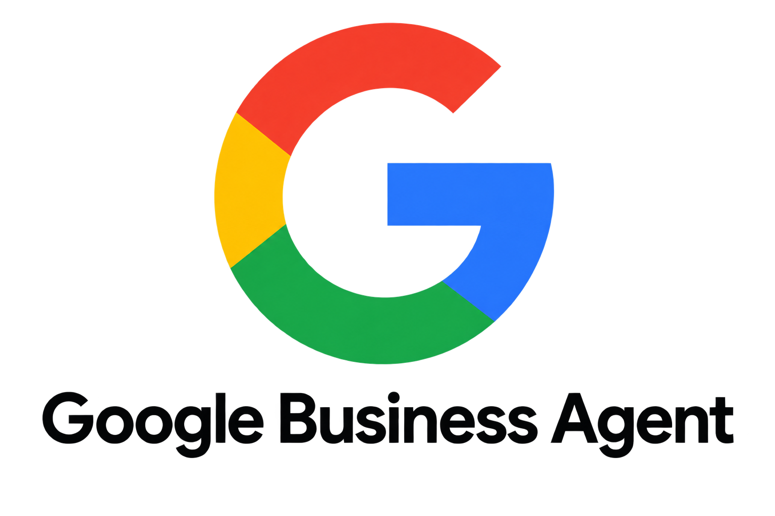 Neon-glow Google logo with multicolor segments on a black background; faintly legible word 'Business' at the bottom.